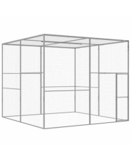 Cage pour chat 3x3x2,5 m Acier galvanisé | Mobilier & Déco