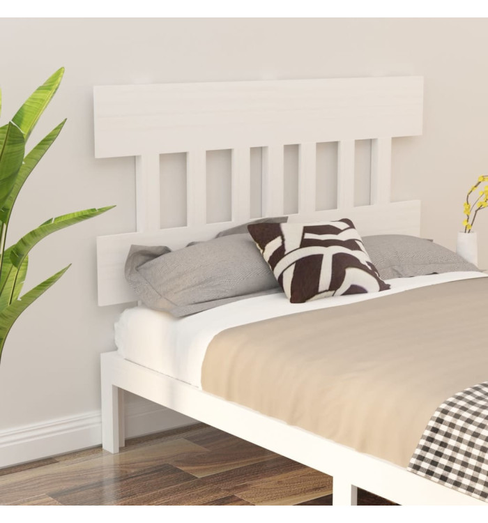Tête de lit Blanc 138,5x3x81 cm Bois massif de pin | Mobilier & Déco