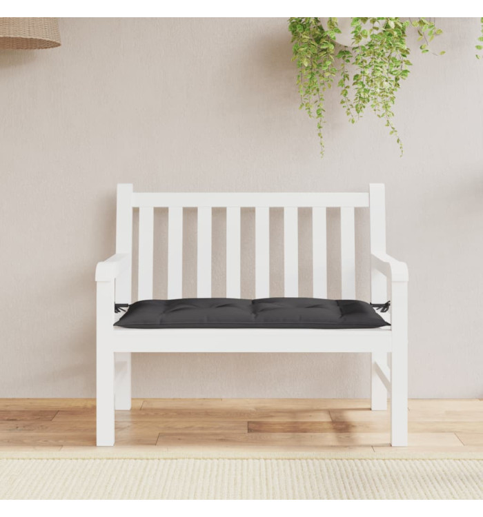 Coussin de banc de jardin noir 110x50x7 cm tissu oxford | Mobilier & Déco