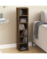 Armoire à CD Chêne fumé 21x20x88 cm Bois d'ingénierie | Mobilier & Déco