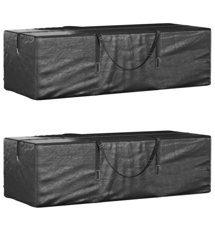 Sacs de rangement pour sapin de Noël 2 pcs noir polyéthylène | Mobilier & Déco