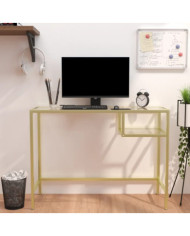 Bureau d'ordinateur Transparent 100x36x74 cm Verre trempé | Mobilier & Déco