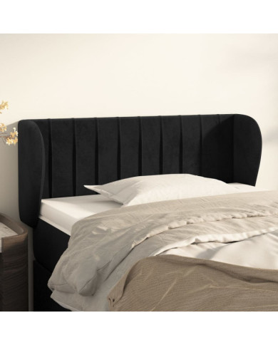 Tête de lit avec oreilles Noir 93x23x78/88 cm Velours | Mobilier & Déco
