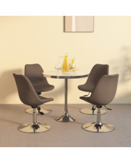 Chaises pivotantes à manger lot de 4 taupe tissu | Mobilier & Déco