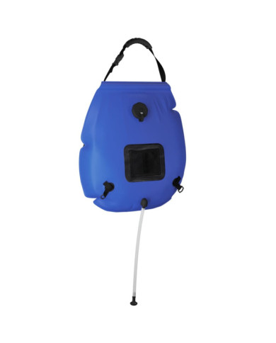 Sac de douche de camping bleu 20 L PVC | Mobilier & Déco