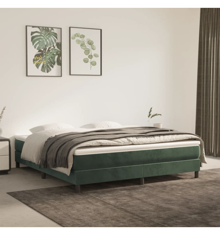Matelas de lit à ressorts ensachés Vert foncé 180x200x20 cm | Mobilier & Déco