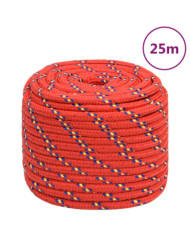 Corde de bateau Rouge 18 mm 25 m Polypropylène | Mobilier & Déco