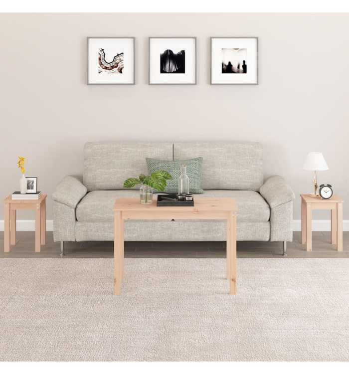Tables gigognes 3 pcs Bois de pin massif | Mobilier & Déco