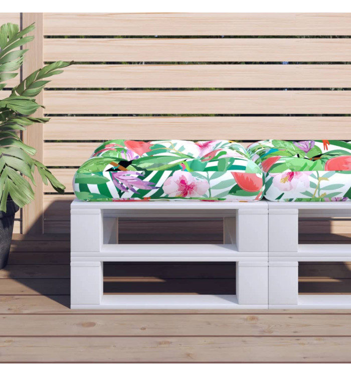Coussin de palette multicolore 60x61,5x10 cm tissu Oxford | Mobilier & Déco