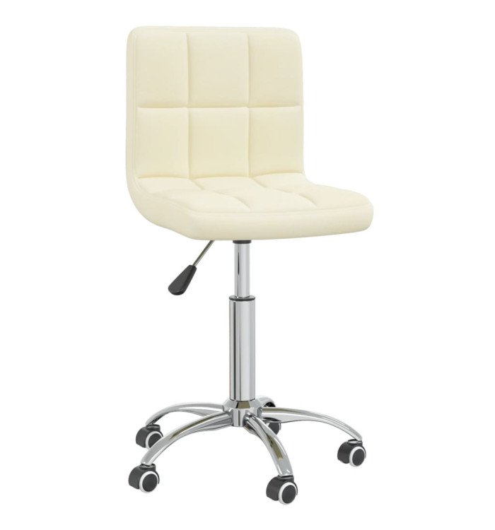 Chaise pivotante de salle à manger Crème Tissu | Mobilier & Déco