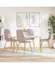 Chaises à manger lot de 4 Rose Velours | Mobilier & Déco