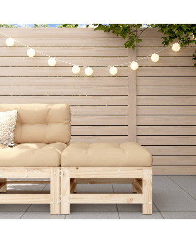 Repose-pied de jardin avec coussin bois de pin massif | Mobilier & Déco