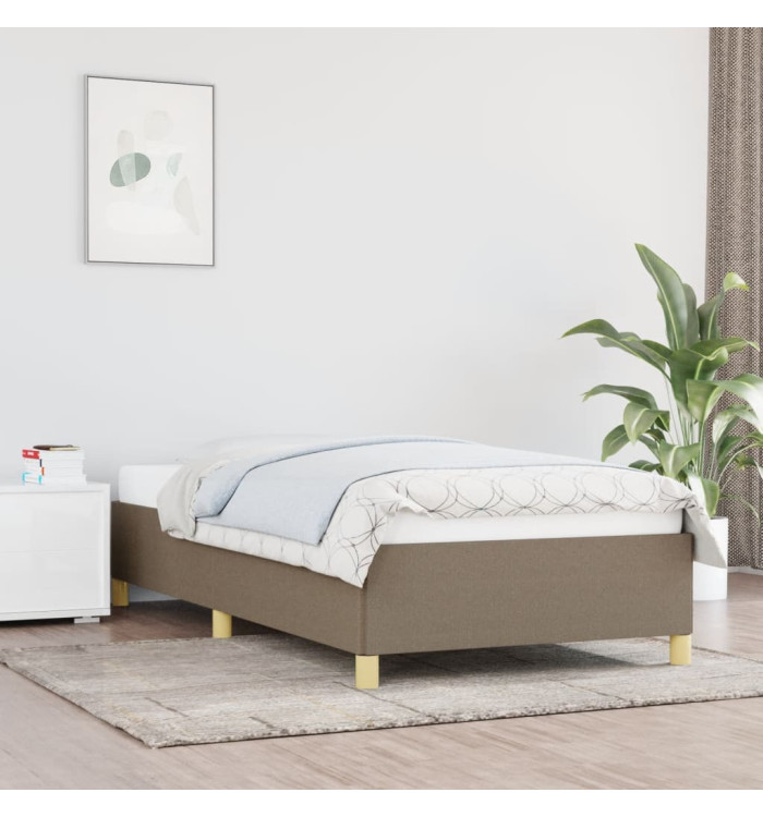 Cadre de lit sans matelas taupe 80x200 cm tissu | Mobilier & Déco