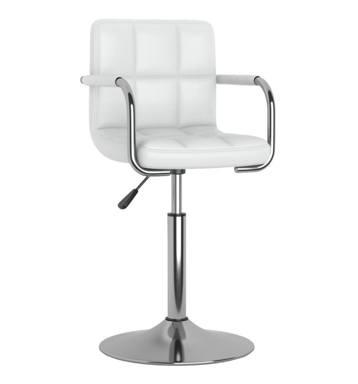 Chaise de salle à manger Blanc Similicuir | Mobilier & Déco
