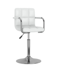 Chaise de salle à manger Blanc Similicuir | Mobilier & Déco