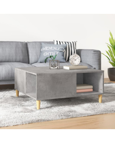 Table basse gris béton 80x80x36,5 cm bois d'ingénierie | Mobilier & Déco