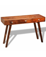Table console avec 3 tiroirs 76 cm Bois massif | Mobilier & Déco