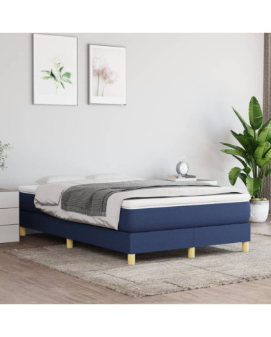Cadre de lit sans matelas bleu 120x200 cm tissu | Mobilier & Déco