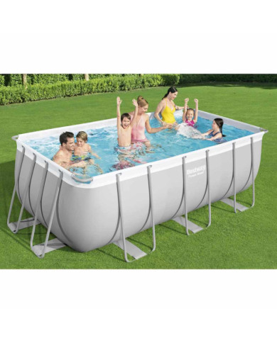 Bestway Ensemble de piscine en acier rectangulaire 412x201x122 cm | Mobilier & Déco