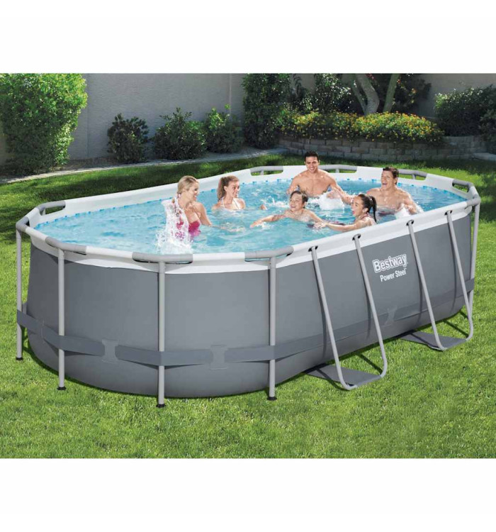 Bestway Piscine hors sol Power Steel ovale 427x250x100 cm | Mobilier & Déco