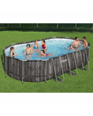 Bestway Ensemble de piscine Power Steel Ovale 488x305x107 cm | Mobilier & Déco