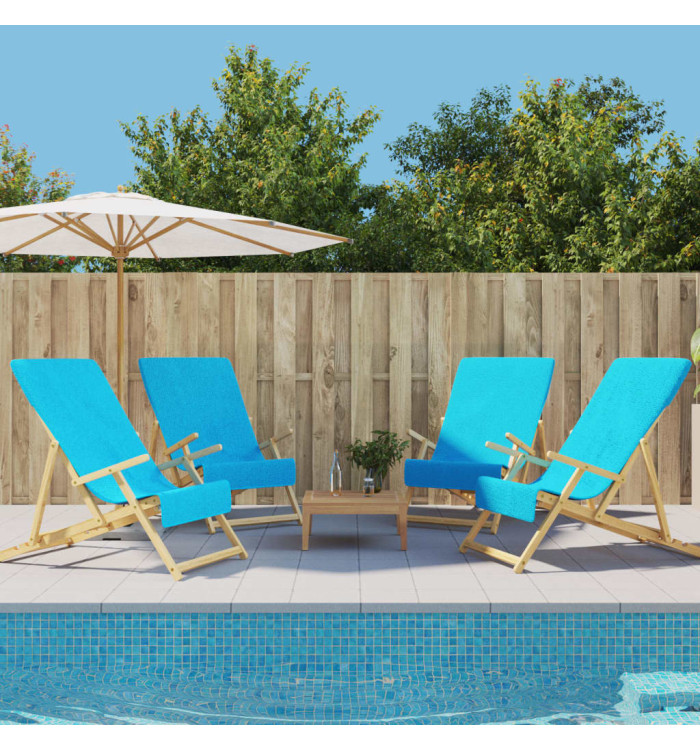 Serviettes de plage 4 pcs turquoise 60x135 cm tissu 400 GSM | Mobilier & Déco
