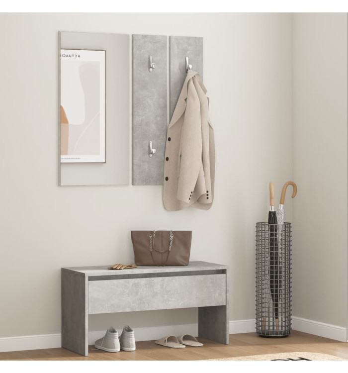 Ensemble de meubles de couloir Gris béton Bois d'ingénierie | Mobilier & Déco