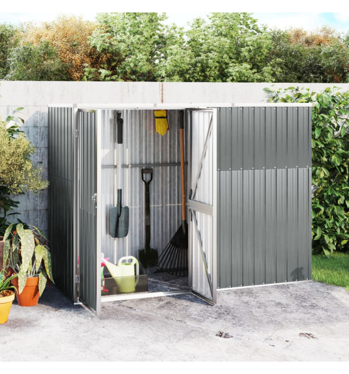 Abri à outils de jardin Gris 225x89x161 cm Acier galvanisé | Mobilier & Déco