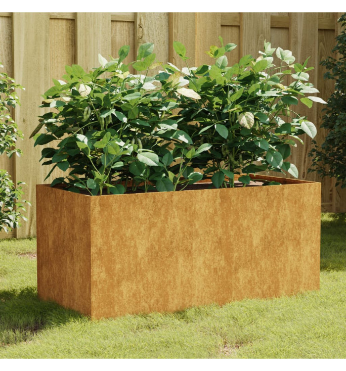 Jardinière 80x40x40 cm acier corten | Mobilier & Déco