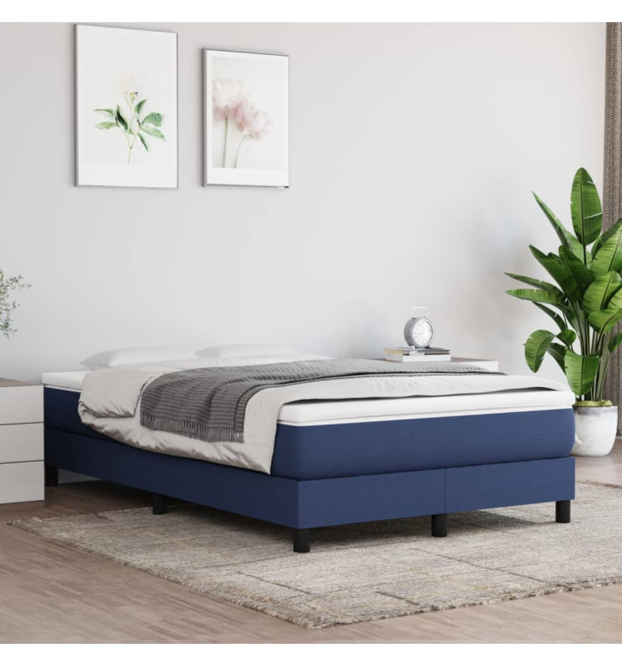 Matelas de lit à ressorts ensachés Bleu 120x200x20 cm Tissu | Mobilier & Déco