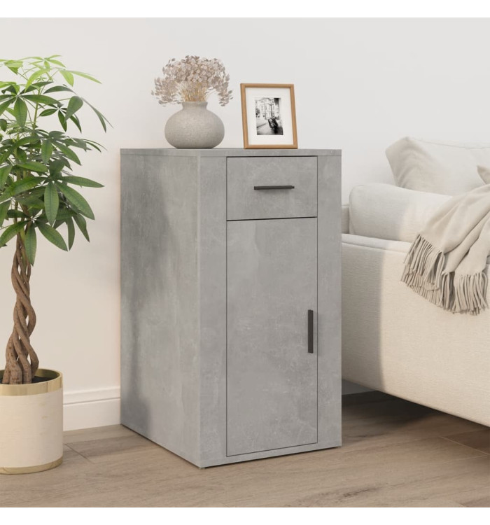 Armoire de bureau Gris béton 40x49x75 cm Bois d'ingénierie | Mobilier & Déco