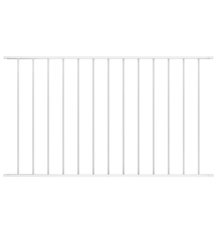 Panneau de clôture Acier enduit de poudre 1,7x1 m Blanc | Mobilier & Déco