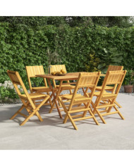 Chaises de jardin pliantes lot de 6 47x61x90cm bois massif teck | Mobilier & Déco