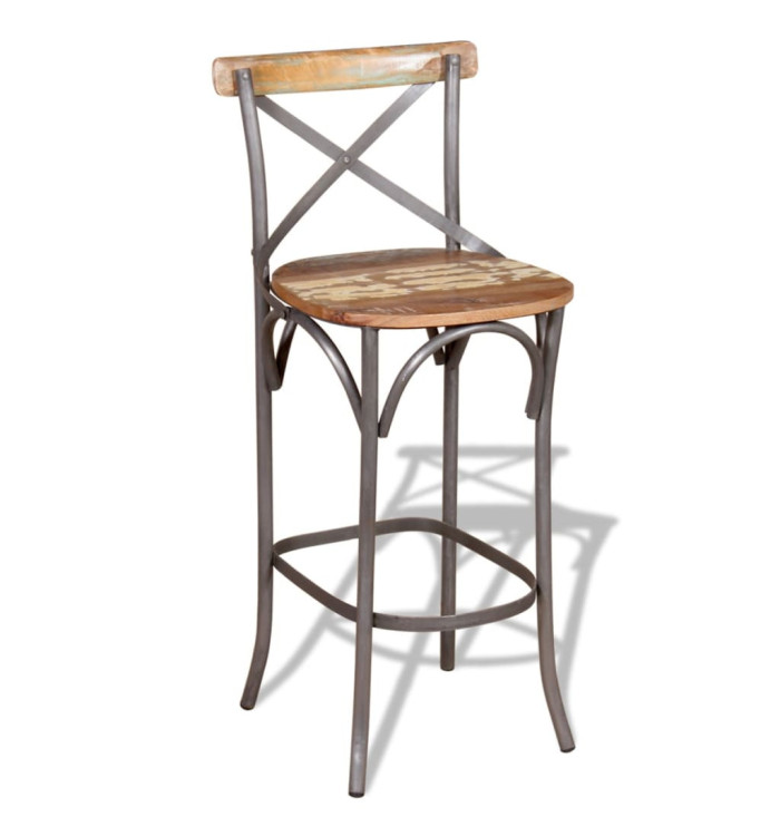 Tabouret de bar Bois de récupération massif | Mobilier & Déco