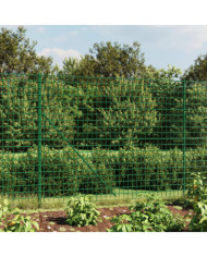 Clôture en treillis métallique avec bride vert 1,4x25 m | Mobilier & Déco