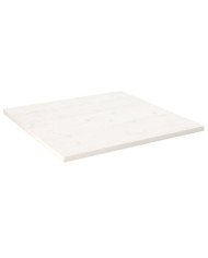 Dessus de table blanc 80x80x2,5 cm bois de pin massif | Mobilier & Déco