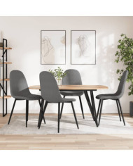 Chaises à manger lot de 4 Gris clair Velours | Mobilier & Déco