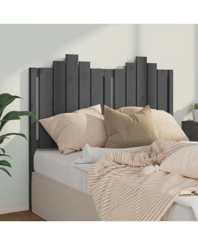 Tête de lit Gris 126x4x110 cm Bois massif de pin | Mobilier & Déco