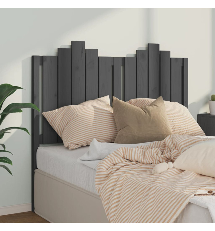 Tête de lit Gris 126x4x110 cm Bois massif de pin | Mobilier & Déco