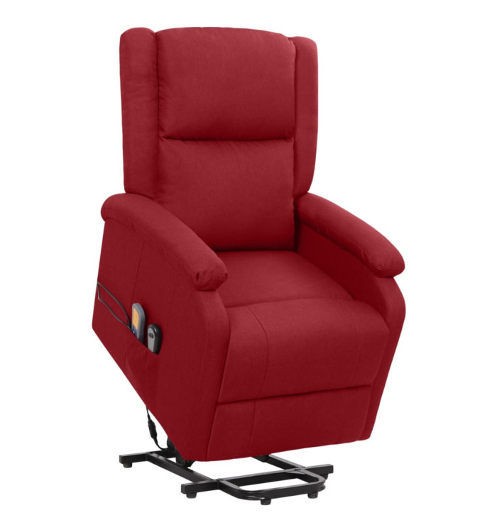Fauteuil de massage Rouge bordeaux Tissu | Mobilier & Déco