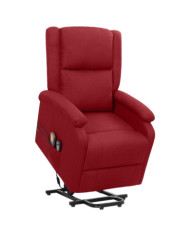Fauteuil de massage Rouge bordeaux Tissu | Mobilier & Déco