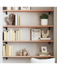 Étagère murale 80x20x2 cm bois de chêne massif non traité | Mobilier & Déco