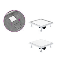 Drain de douche avec couvercle 2 en 1 28x28 cm Acier inoxydable | Mobilier & Déco