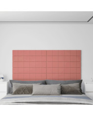 Panneaux muraux 12 pcs Rose 90x15 cm Velours 1,62 m² | Mobilier & Déco