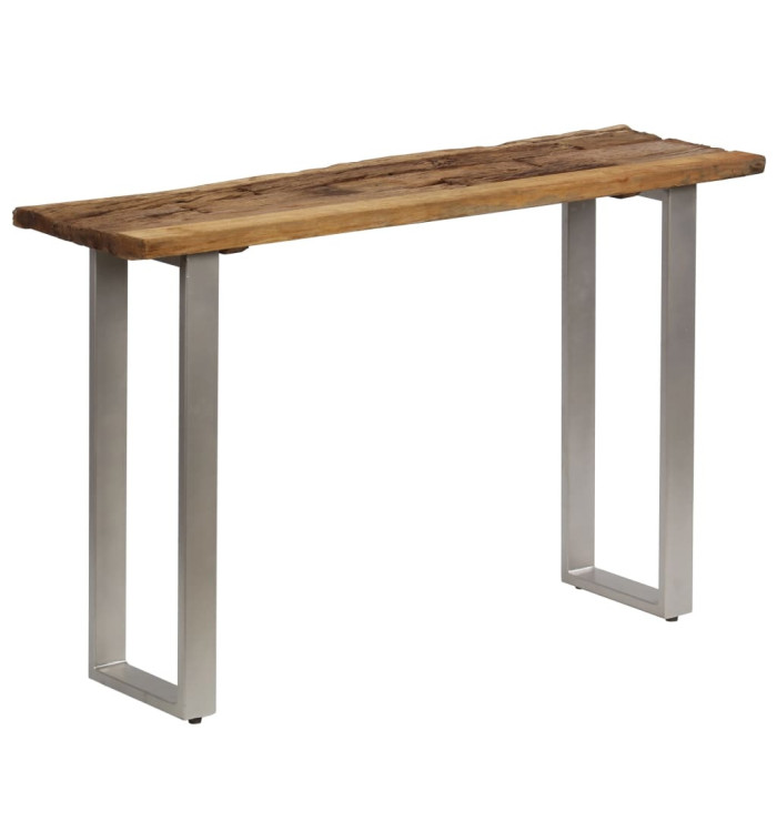 Table console Bois de récupération et acier 120x35x76 cm | Mobilier & Déco
