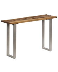 Table console Bois de récupération et acier 120x35x76 cm | Mobilier & Déco