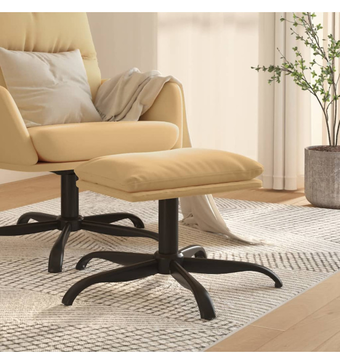 Repose-pied Crème 60x60x36 cm Tissu microfibre | Mobilier & Déco
