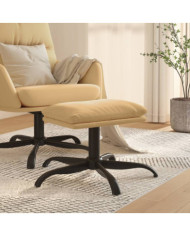 Repose-pied Crème 60x60x36 cm Tissu microfibre | Mobilier & Déco