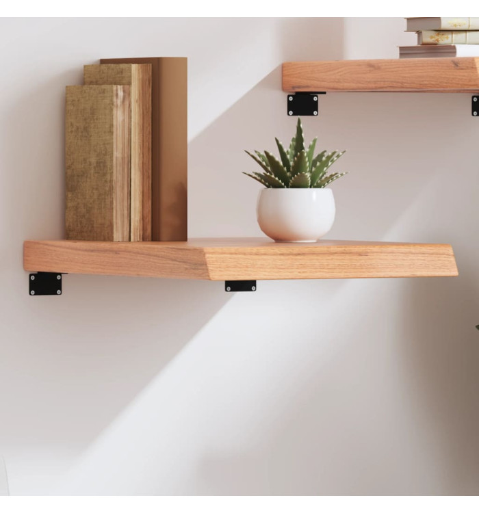 Étagère murale marron clair bois chêne massif traité | Mobilier & Déco