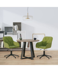 Chaises pivotantes à manger lot de 2 Vert clair Velours | Mobilier & Déco
